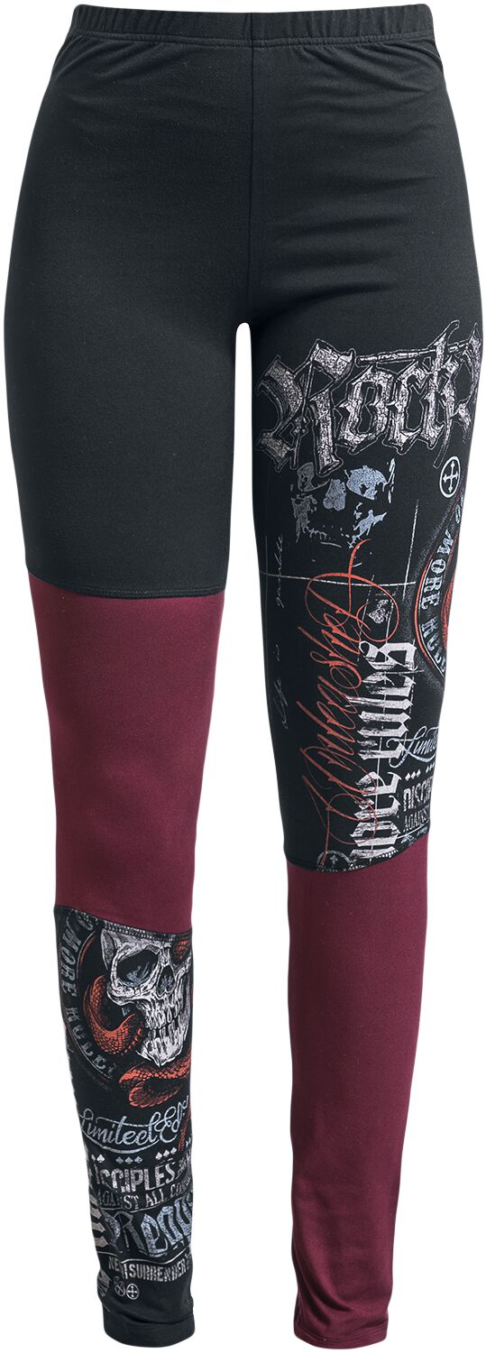 Rock Rebel by EMP - Rock Leggings - S bis 5XL - für Damen - Größe 5XL - schwarz/rot von Rock Rebel by EMP