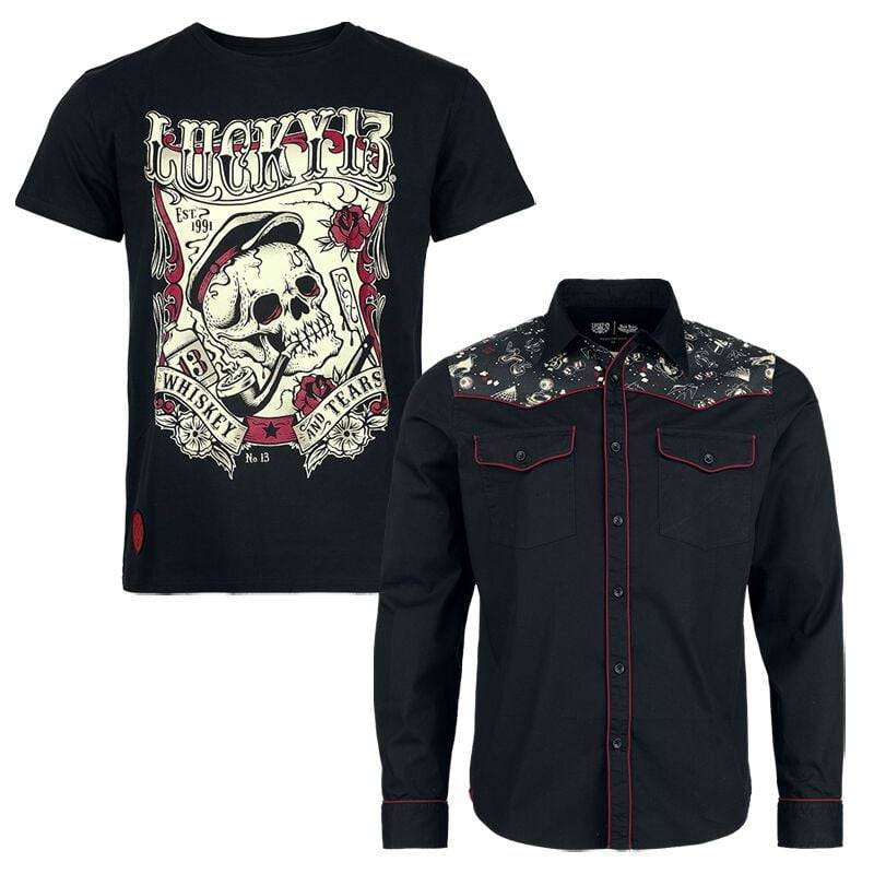 Rock Rebel by EMP Rock Rebel X Lucky 13 - Bundle Langarmhemd schwarz in XXL Rock Rebel by EMP Rock Rebel X Lucky 13 - Bundle Langarmhemd schwarz in XXL von Rock Rebel by EMP