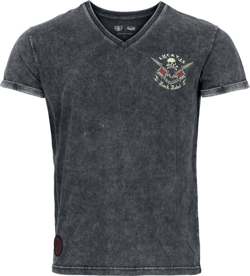 Rock Rebel by EMP Rock Rebel X Lucky 13 - T- Shirt T-Shirt grau in XL von Rock Rebel by EMP