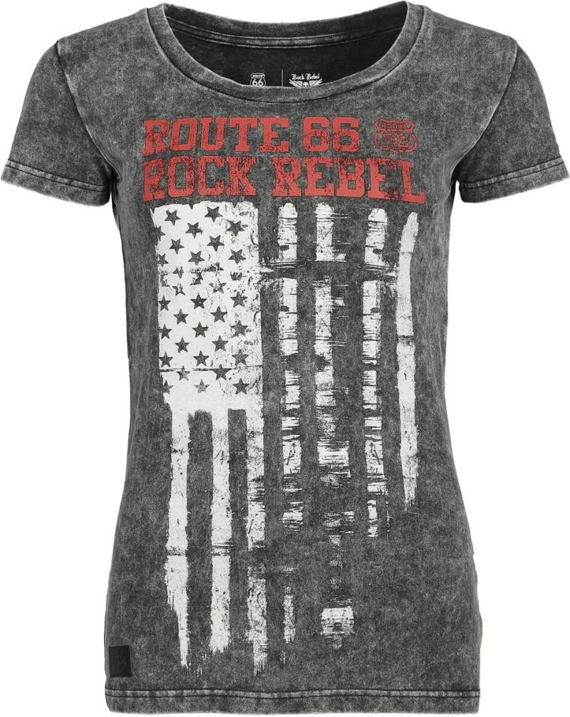 Rock Rebel by EMP Rock Rebel X Route 66 - T-Shirt T-Shirt schwarz in S von Rock Rebel by EMP