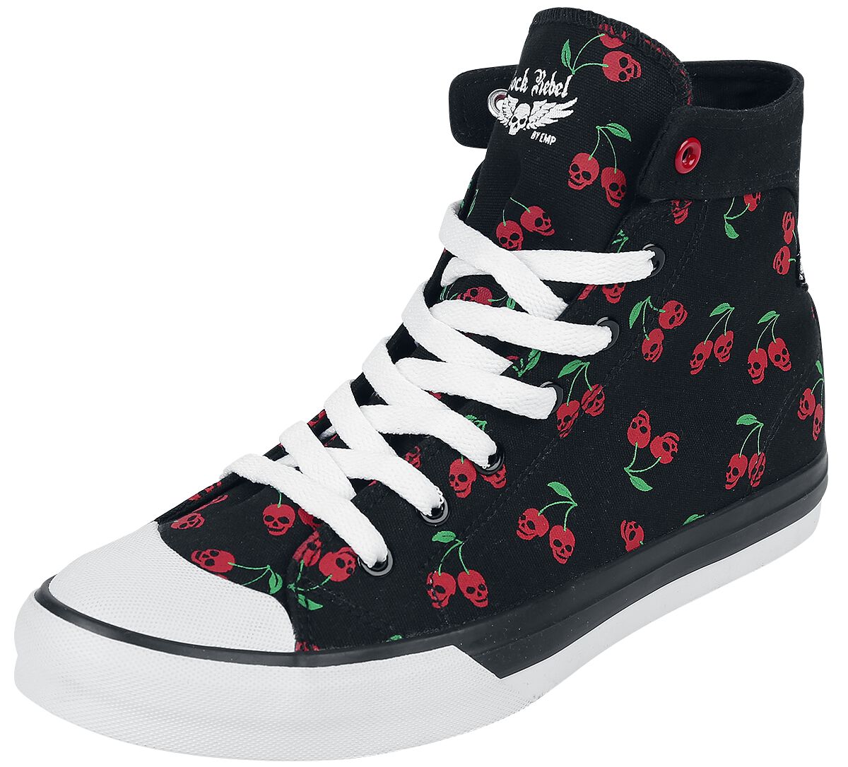 Rock Rebel by EMP - Rock Sneaker high - Walk The Line - EU37 bis EU42 - für Damen - Größe EU37 - schwarz von Rock Rebel by EMP