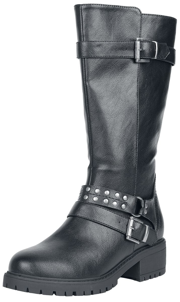 Rock Rebel by EMP - Rock Stiefel - Boots with Buckles and Studs - EU37 bis EU39 - für Damen - Größe EU38 - schwarz von Rock Rebel by EMP