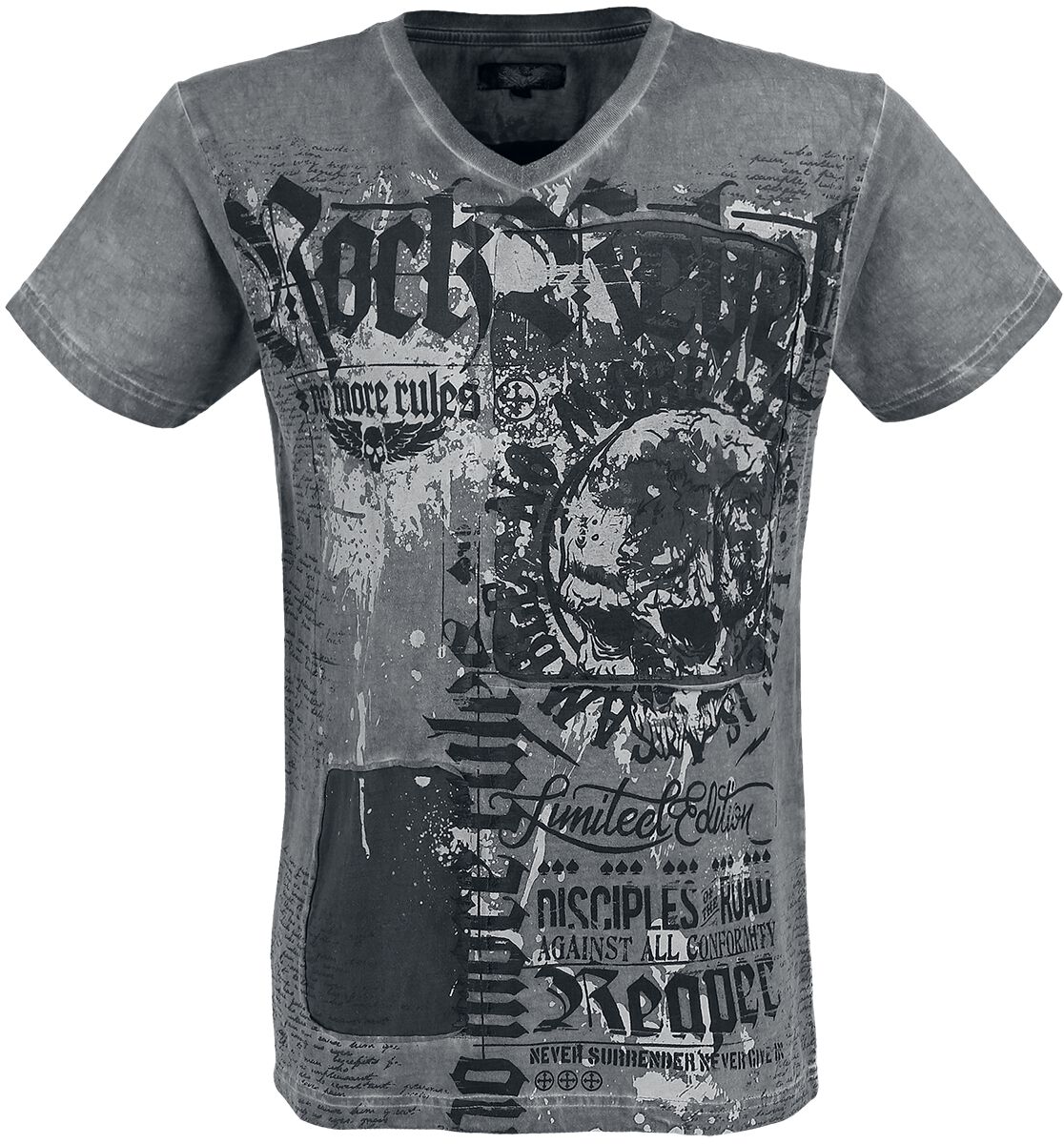 Rock Rebel by EMP - Rock T-Shirt - Heavy Soul - S bis XXL - für Männer - Größe M - grau von Rock Rebel by EMP