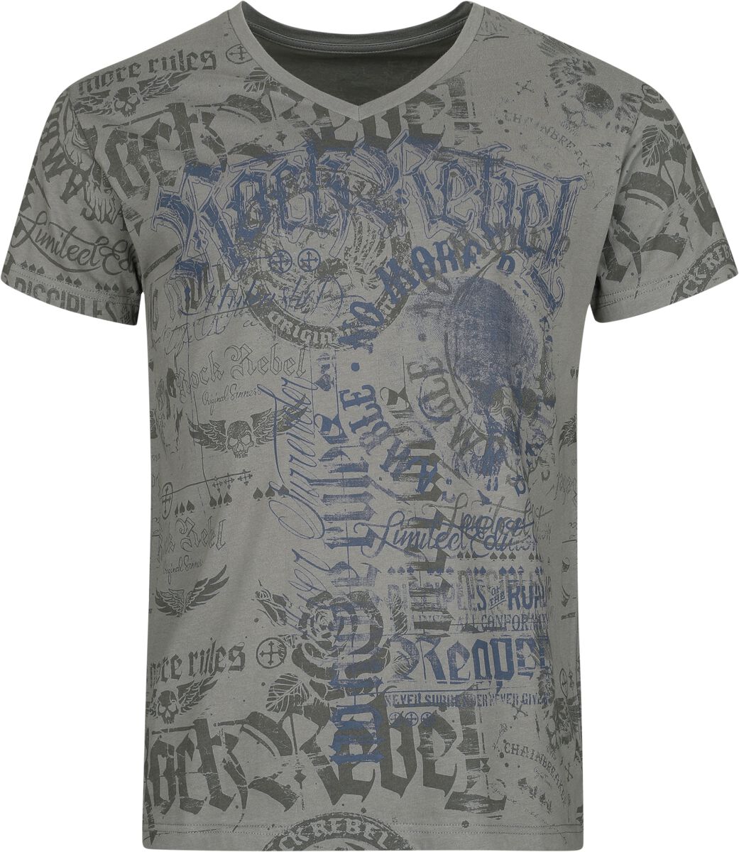 Rock Rebel by EMP - Rock T-Shirt - M bis XXL - für Männer - Größe XXL - grau von Rock Rebel by EMP