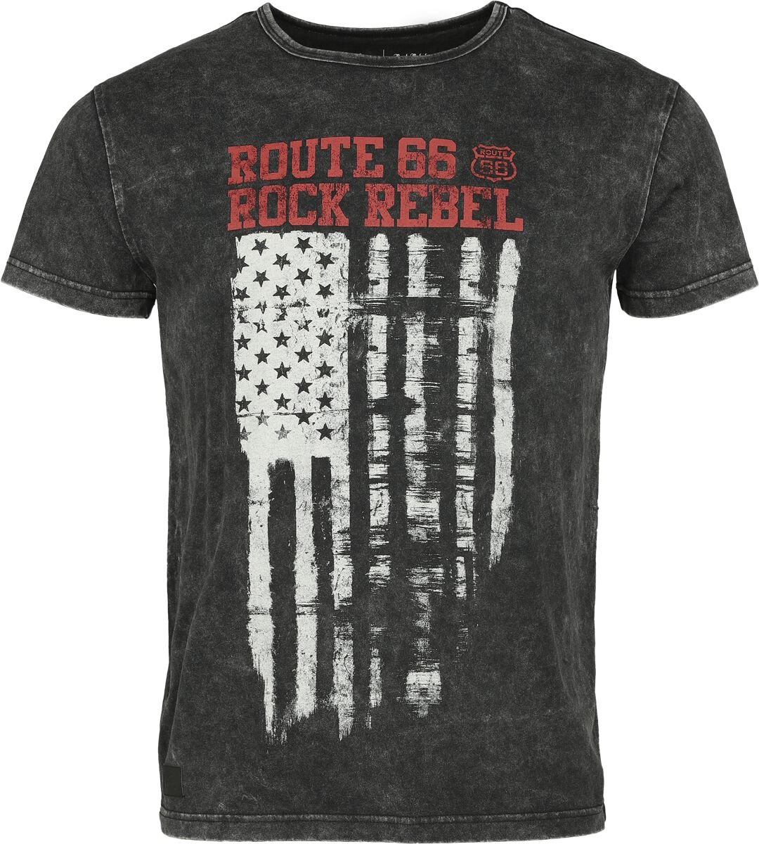 Rock Rebel by EMP - Rock T-Shirt - Rock Rebel X Route 66 - T-Shirt - S bis XXL - für Männer - Größe L - schwarz von Rock Rebel by EMP