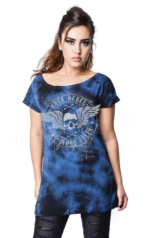Rock Rebel by EMP - Rock T-Shirt - S bis XXL - für Damen - Größe XL - blau von Rock Rebel by EMP