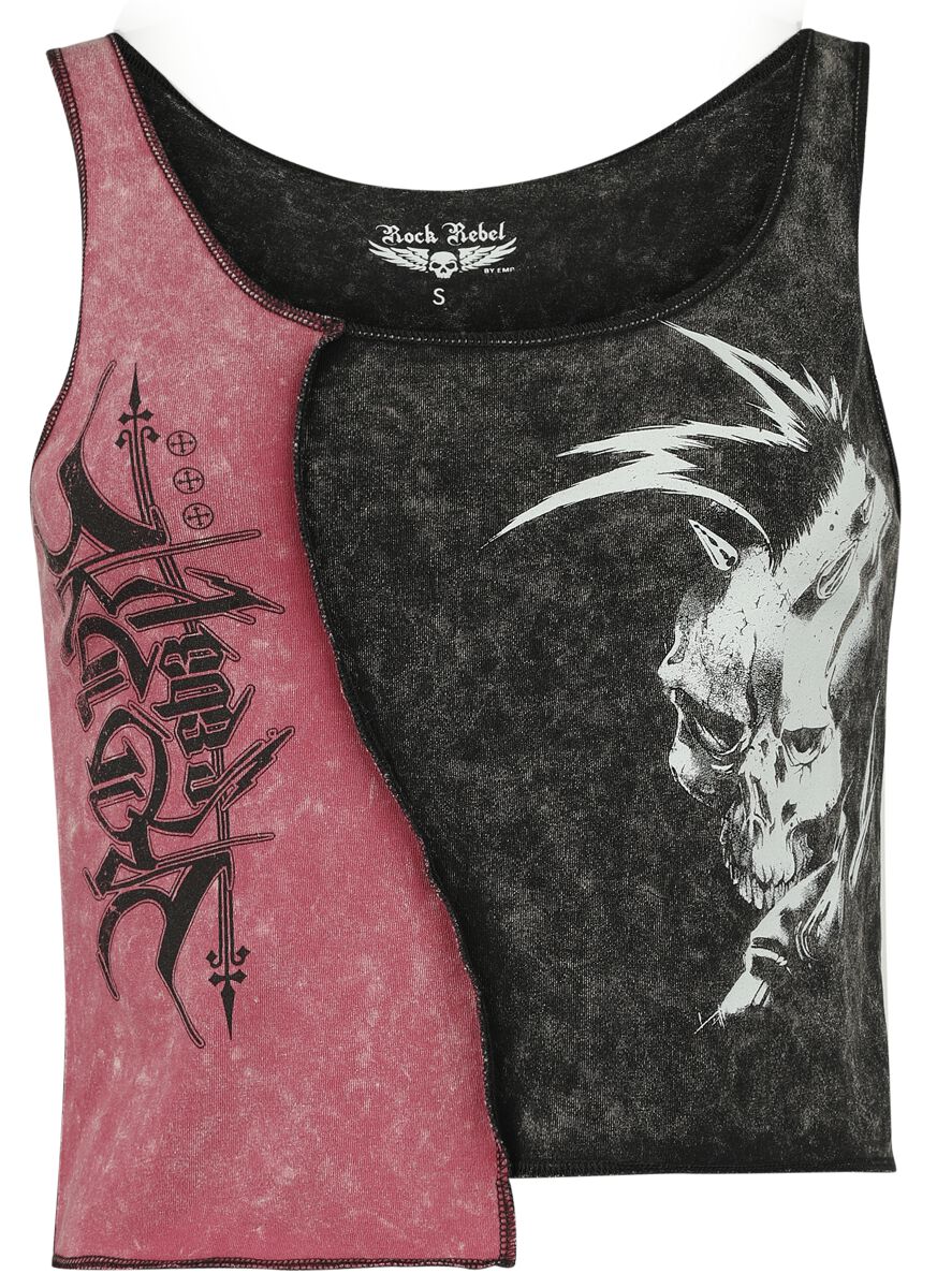 Rock Rebel by EMP - Rock Top - Cropped Top - S bis XXL - für Damen - Größe L - schwarz von Rock Rebel by EMP