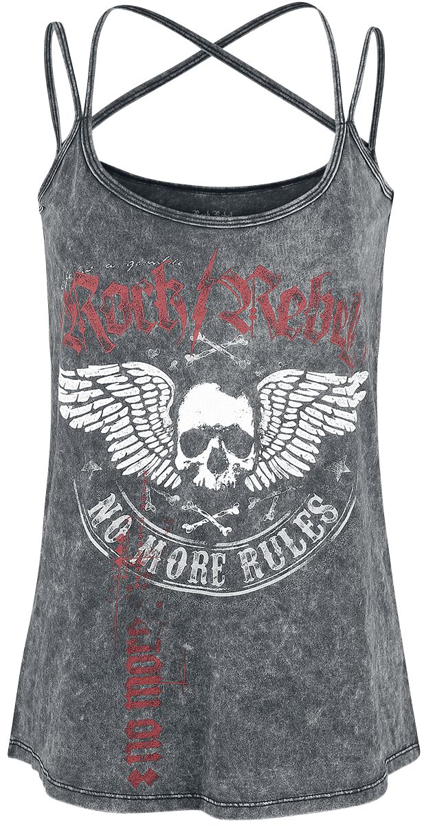 Rock Rebel by EMP - Rock Top - Do What You Want - S bis XXL - für Damen - Größe M - grau von Rock Rebel by EMP