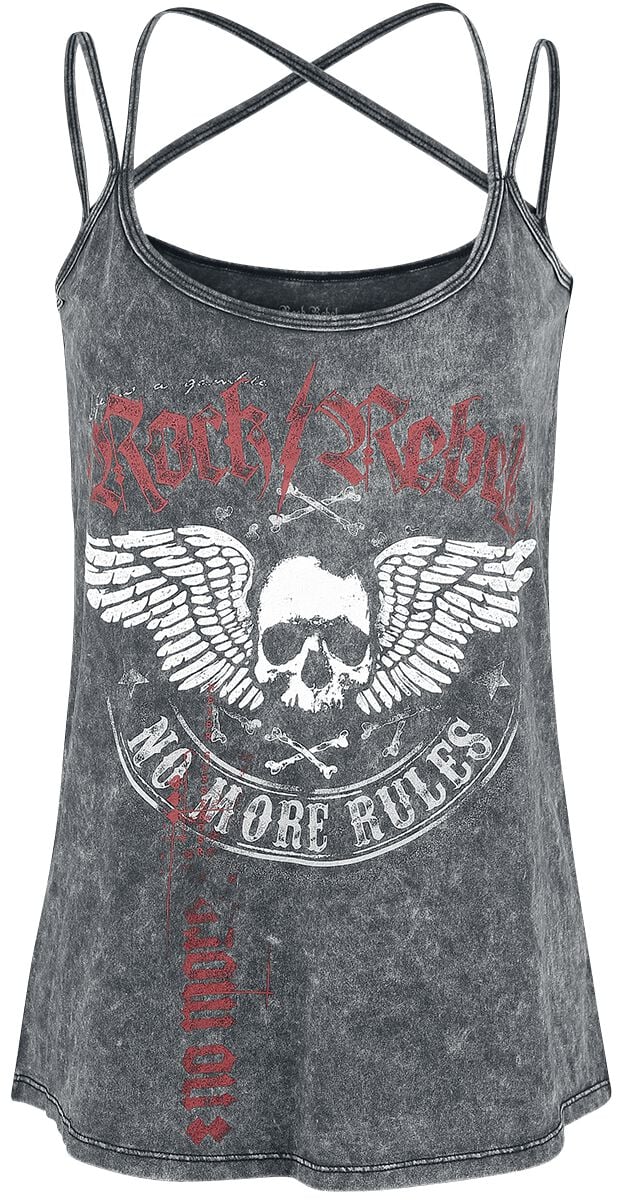 Rock Rebel by EMP - Rock Top - Do What You Want - S bis XXL - für Damen - Größe S - grau von Rock Rebel by EMP