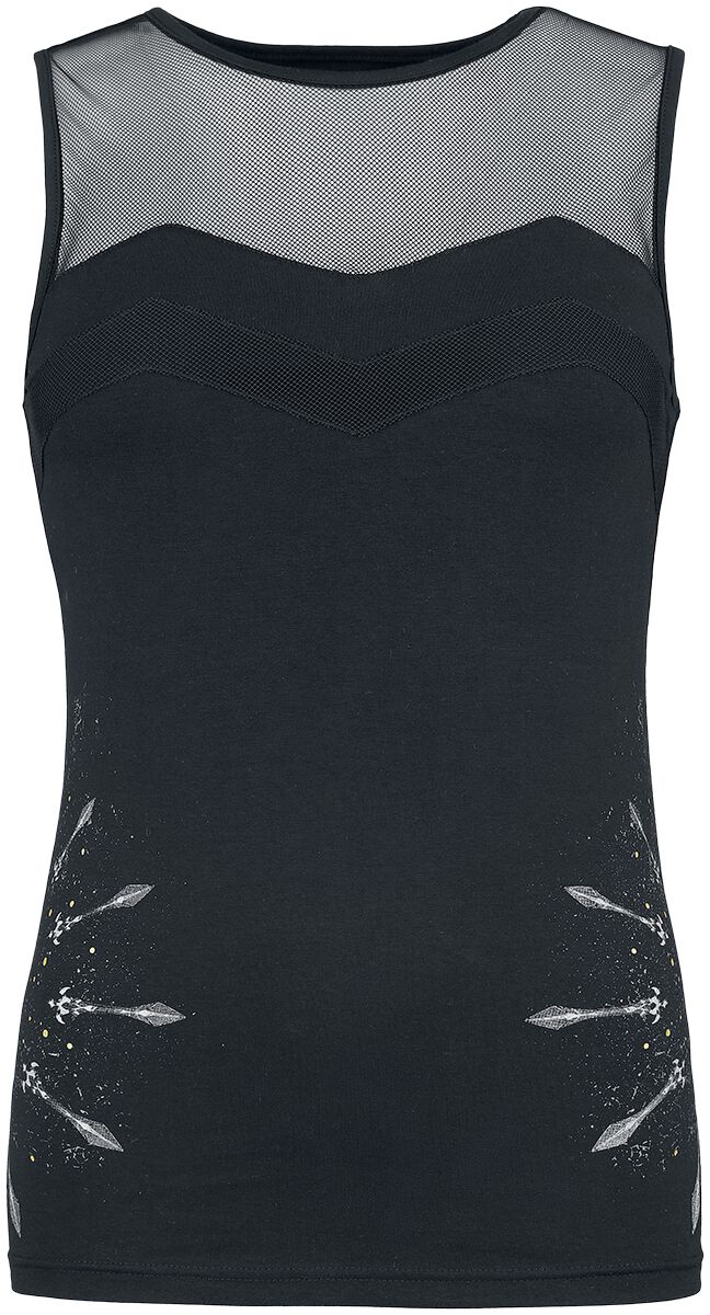 Rock Rebel by EMP - Rock Top - Tank Top With Gold Details - S bis XXL - für Damen - Größe XL - schwarz von Rock Rebel by EMP