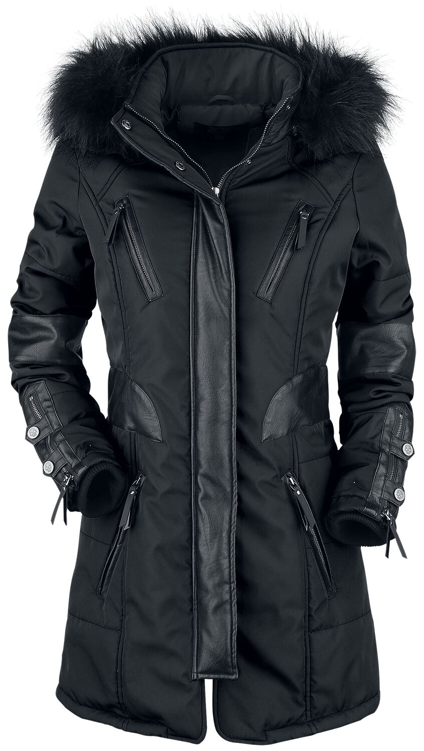 Rock Rebel by EMP - Rock Winterjacke - So Damn Obvious - S bis XXL - für Damen - Größe L - schwarz von Rock Rebel by EMP