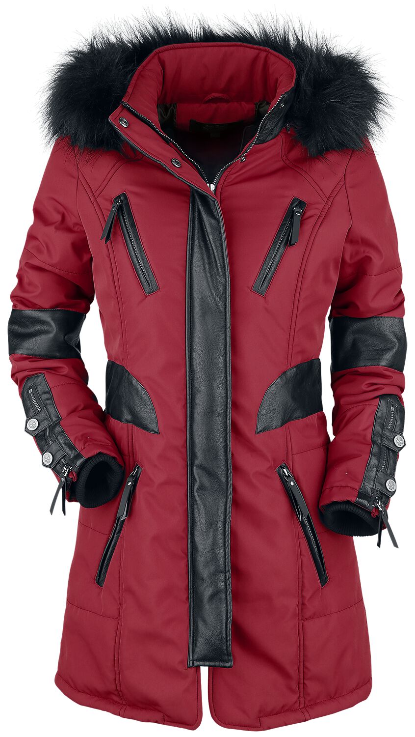 Rock Rebel by EMP - Rock Winterjacke - So Damn Obvious - S bis XXL - für Damen - Größe XL - rot von Rock Rebel by EMP