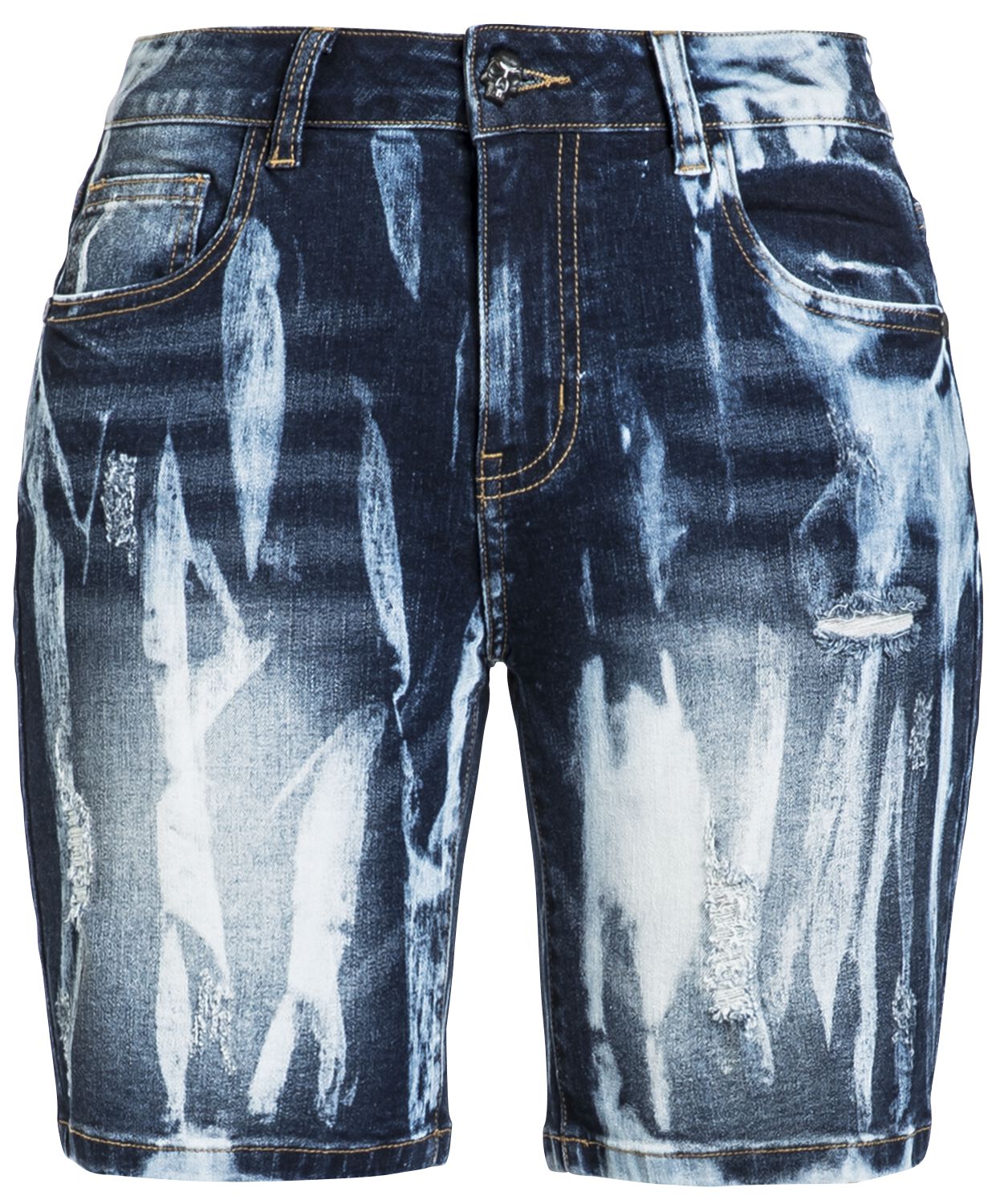 Rock Rebel by EMP Shorts mit starker Waschung Short blau in 28 von Rock Rebel by EMP