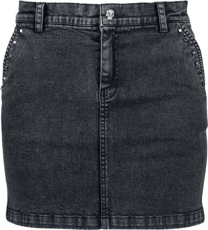 Rock Rebel by EMP Skirt with Pyramid Studs Kurzer Rock dunkelgrau in XXL von Rock Rebel by EMP