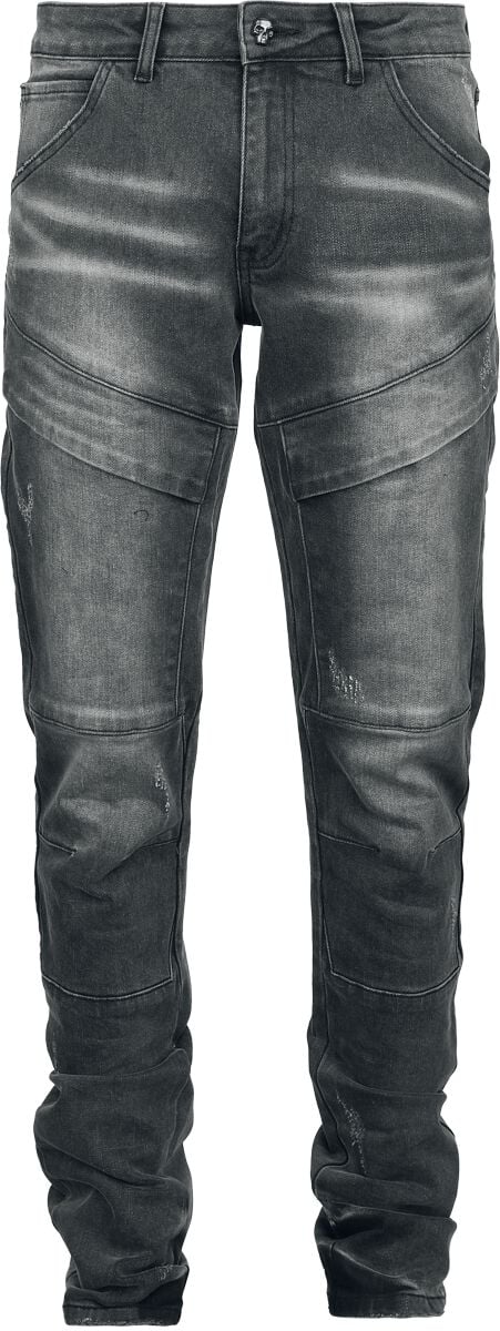 Rock Rebel by EMP Skulls & Details Jeans grau in W33L34 von Rock Rebel by EMP