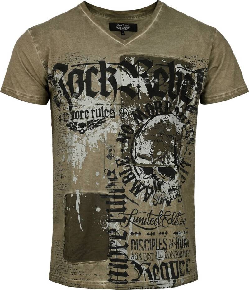 Rock Rebel by EMP Skulls & Details T-Shirt oliv in XXL von Rock Rebel by EMP
