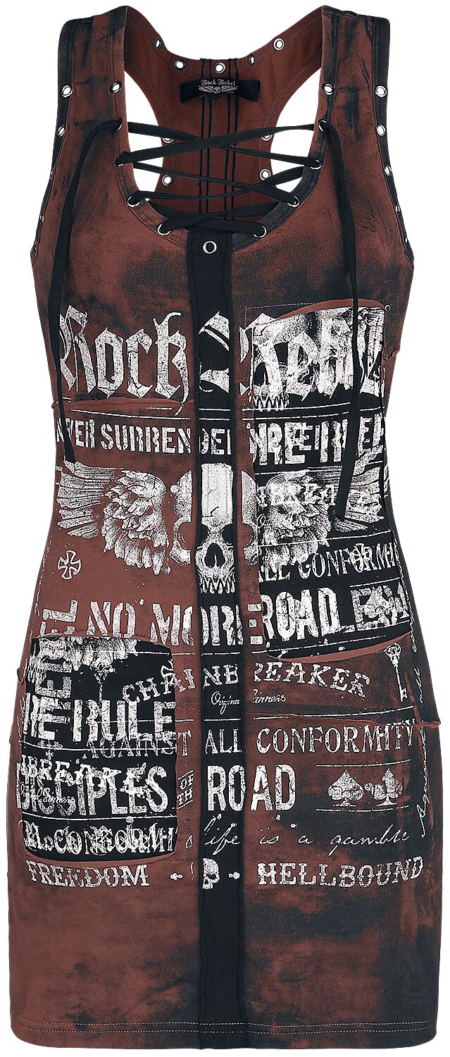 Rock Rebel by EMP Stay A Little Longer Kurzes Kleid braun in S von Rock Rebel by EMP