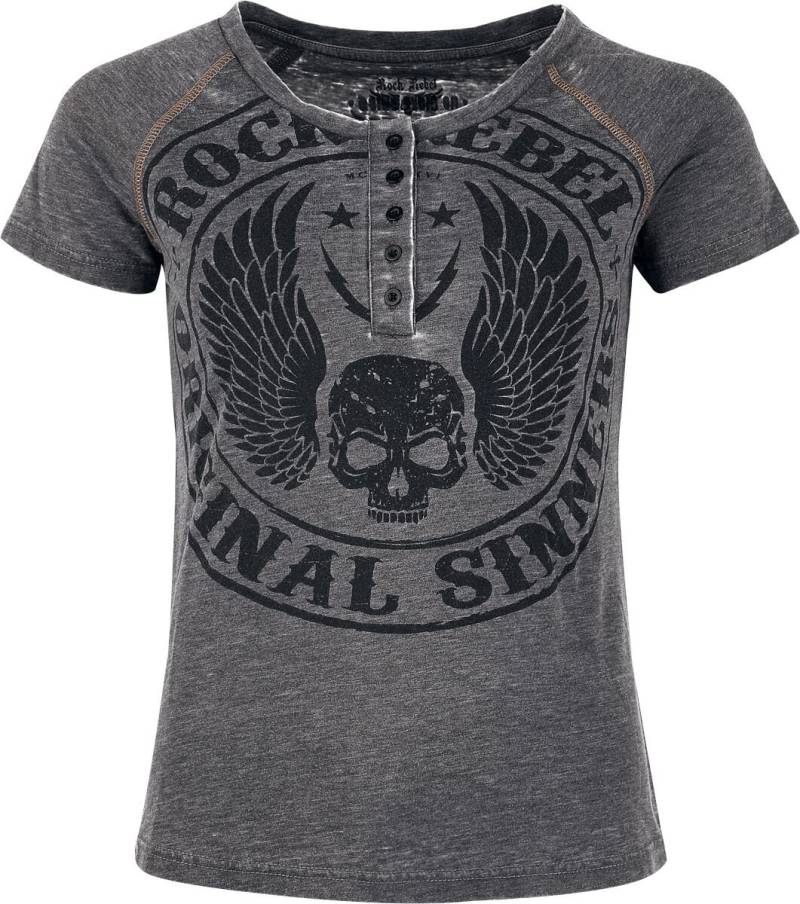 Rock Rebel by EMP Skulls & Details T-Shirt grau in L von Rock Rebel by EMP
