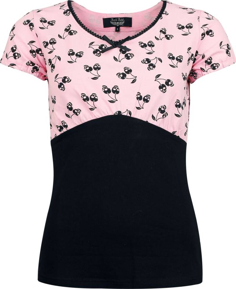 Rock Rebel by EMP T-Shirt mit Skull-Print T-Shirt schwarz pink in S von Rock Rebel by EMP