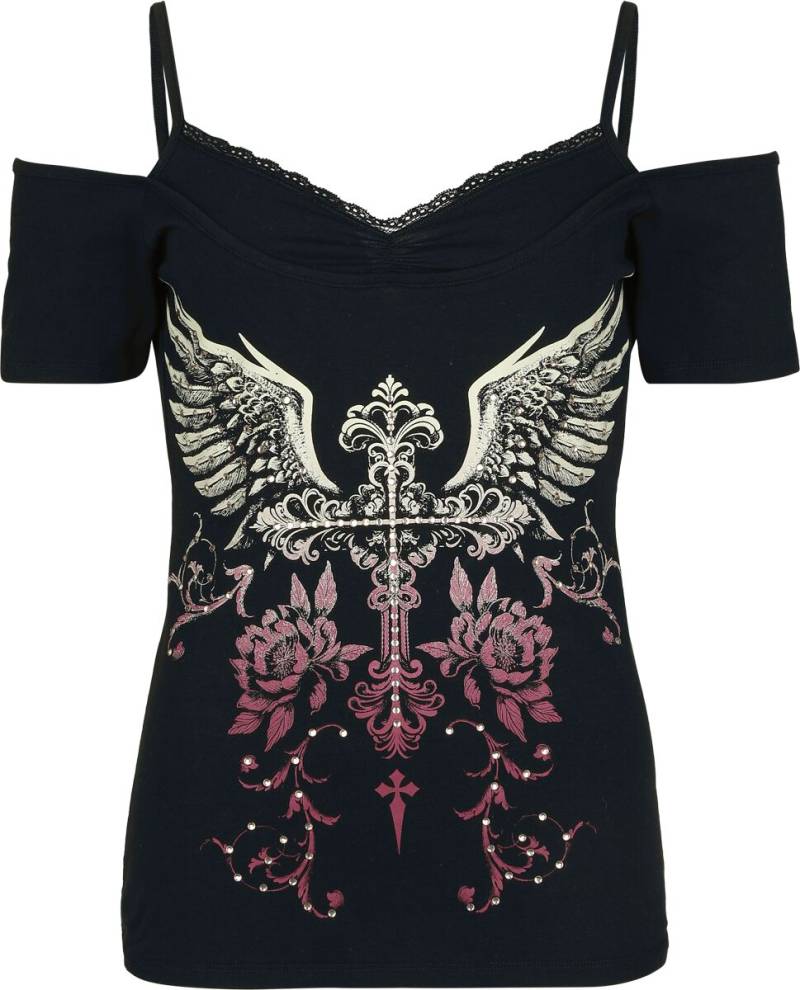 Rock Rebel by EMP Mystical Flowers T-Shirt schwarz in XXL von Rock Rebel by EMP