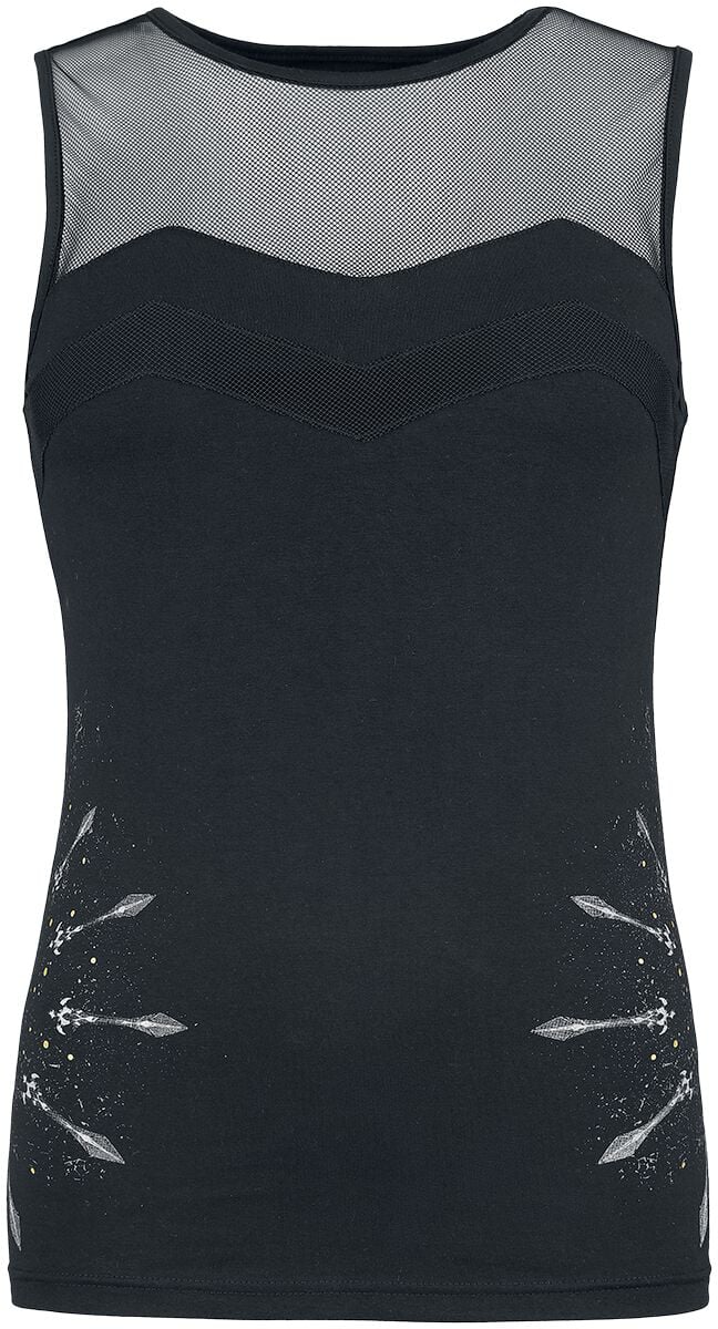 Rock Rebel by EMP Tank Top With Gold Details Top schwarz in M von Rock Rebel by EMP