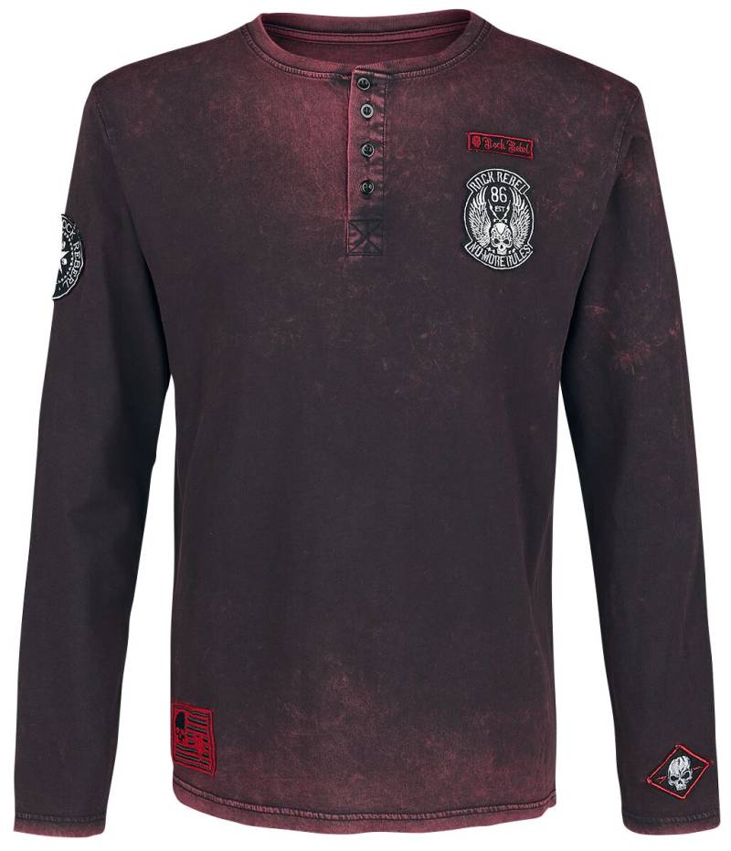Rock Rebel by EMP Through The Glass Langarmshirt bordeaux in M von Rock Rebel by EMP
