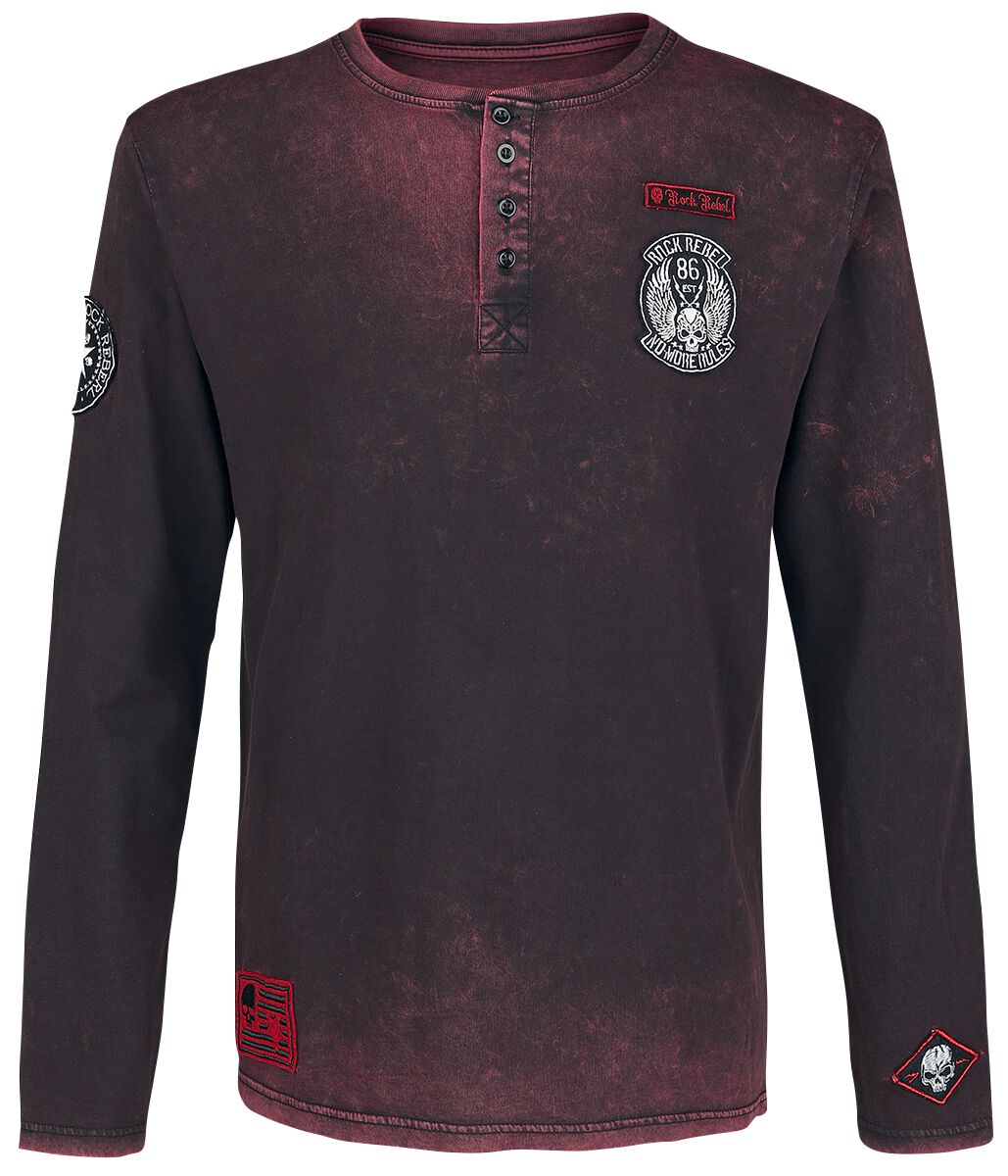 Rock Rebel by EMP Through The Glass Langarmshirt bordeaux in XXL von Rock Rebel by EMP