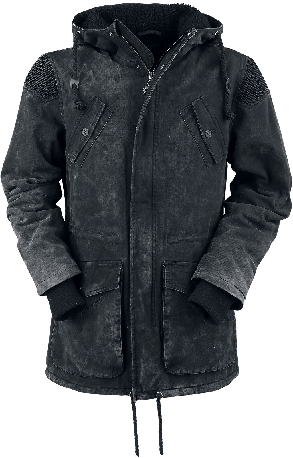 Rock Rebel by EMP Vintage Parka With Teddyhood Winterjacke grau in XL von Rock Rebel by EMP