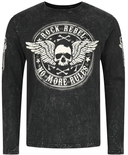 Rock Rebel by EMP Herren schwarzes Langarmshirt mit Print 3XL von Rock Rebel by EMP