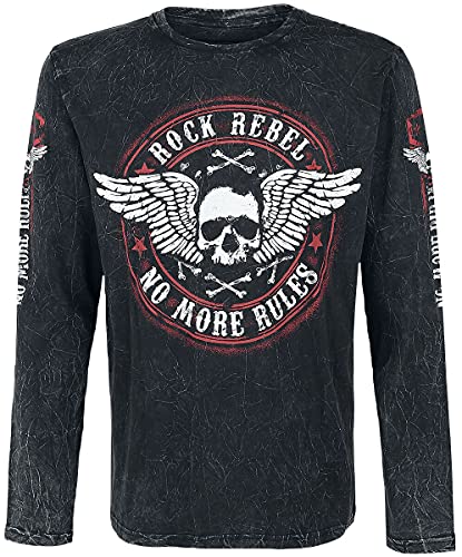 Rock Rebel by EMP Herren schwarzes Langarmshirt mit Print L von Rock Rebel by EMP