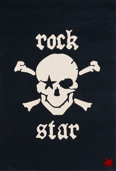 Rock STAR Baby Kinderteppich "RS2385-1", rechteckig, handgearbeiteter Konturenschnitt, Obermaterial: 100% Polyacryl von Rock Star Baby