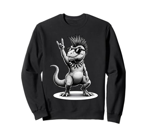 Retro Dinosaurier Rock Musik Geschenke Männer Kinder Frauen Lustig Dino Sweatshirt Retro Dinosaurier Rock Musik Geschenke Männer Kinder Frauen Lustig Dino Sweatshirt von Rock and Roll Rock Star, Rock On Funny Graphic