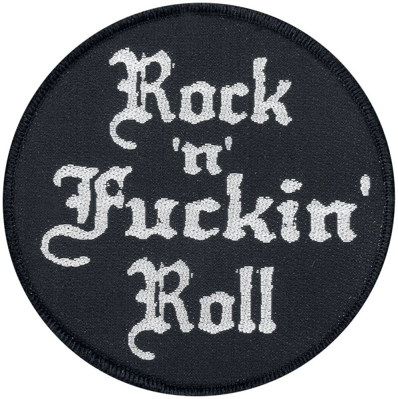 Rock 'n' Fuckin' Roll  Patch schwarz weiß von Rock 'n' Fuckin' Roll
