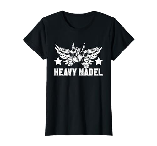 Heavy Mädel Heavy Metal Fan Rock Festival Frauen Hard Rock T-Shirt von Rock n Roll Damen und Metal Fan Merch Geschenke