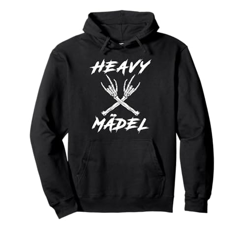 Heavy Mädel Heavy Metal Fan Rock Festival Frauen Hard Rock Pullover Hoodie von Rock n Roll Damen und Metal Fan Merch Geschenke