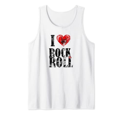 Vintage Rock T Shirts Damen I Love Rock n Roll Shirt Tank Top Vintage Rock T Shirts Damen I Love Rock n Roll Shirt Tank Top von Rock n Roll Shirts For Men Eighty8