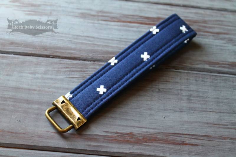 Nachteule Blau Baumwolle + Stahl Xoxo Schlüsselanhänger Nachteule Blau Baumwolle + Stahl Xoxo Schlüsselanhänger von RockBabyScissors