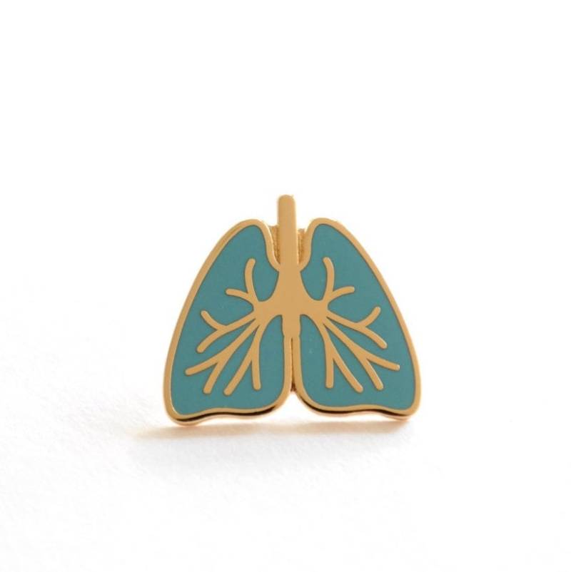 Lunge Emaille Pin Erinnerung Zum Atmen, Geschenk Für Krankenschwester von RockCakes