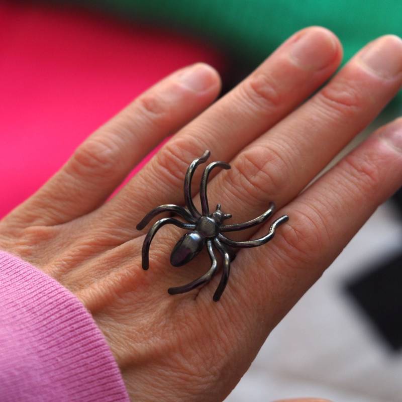 Spinne Ring/Recyceltes Sterling Silber Statement Schwarz Oxidiert Oder Poliert Handgemachter von RockCakes