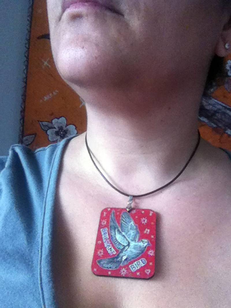 Brillante Vogel Halskette/Anhänger Setzen Sie Einen Darauf von RockCandybyHelen