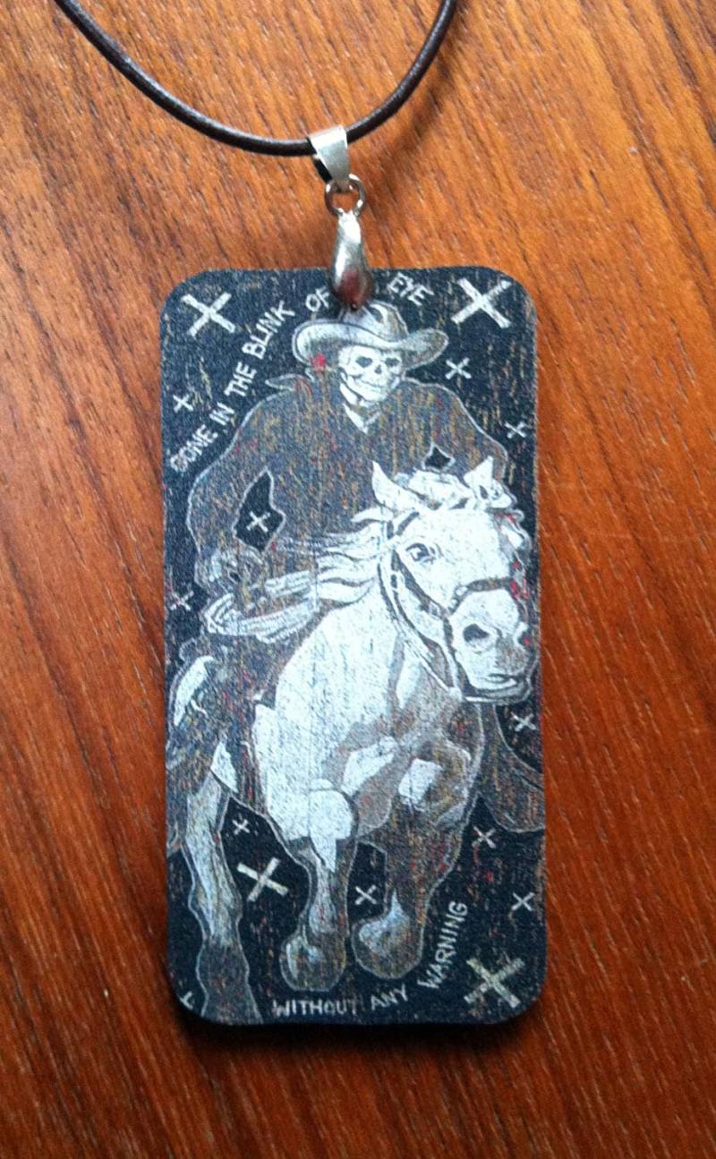 Skelett Cowboy Halskette/Pferd Halskette, Handgemachte Skelett Cowboy Halskette/Pferd Halskette, Handgemachte von RockCandybyHelen