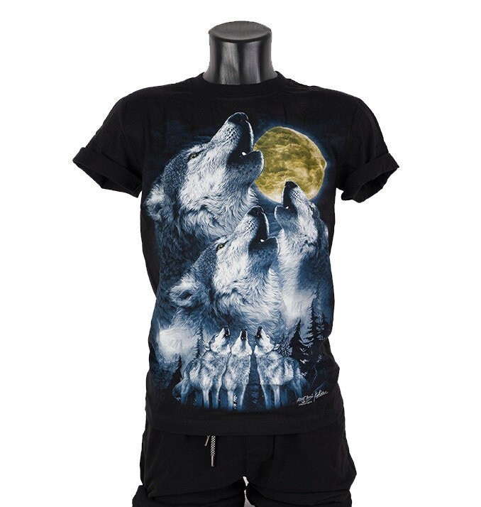 T-Shirt Rock Chang Original Pack Von Nachtwölfe 2 Glow in The Dark Front Und Back Print Unisex von RockChang
