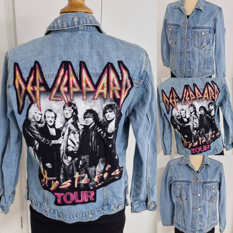Jeans Jacke Def Leppard Damen, Denim Jacket Ladys von RockCinderellas