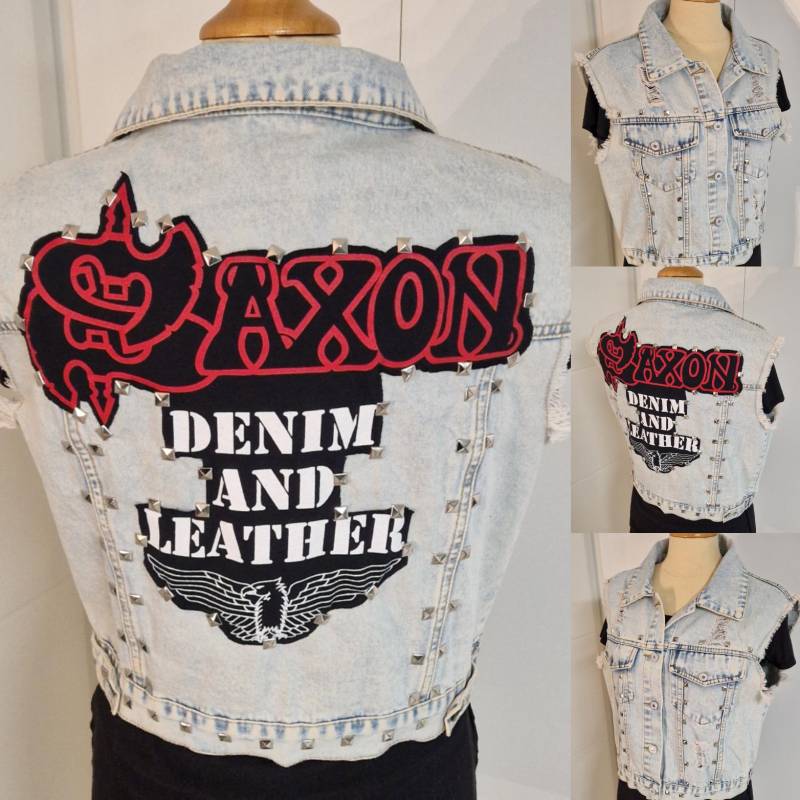Jeans Weste Saxon Damen Denim Vest Ladys von RockCinderellas