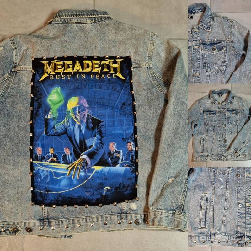 Megadeth Jeans Jacke Herren, Denim Jacket von RockCinderellas