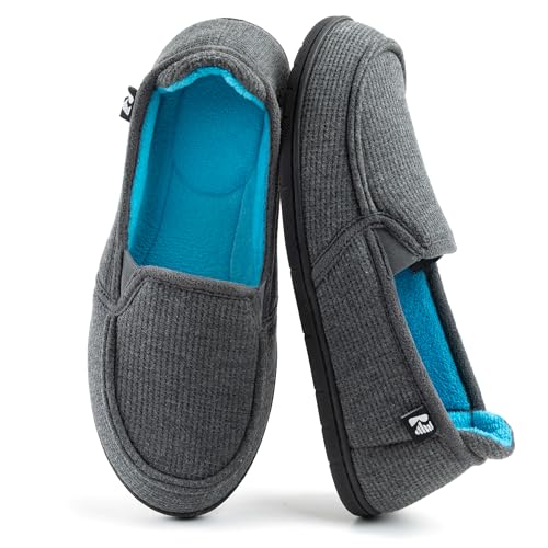 RockDove Damen Zweifarbige Hoodieback Slipper mit herausnehmbarer Innensohle, dunkelgrau blau, 37 EU von RockDove