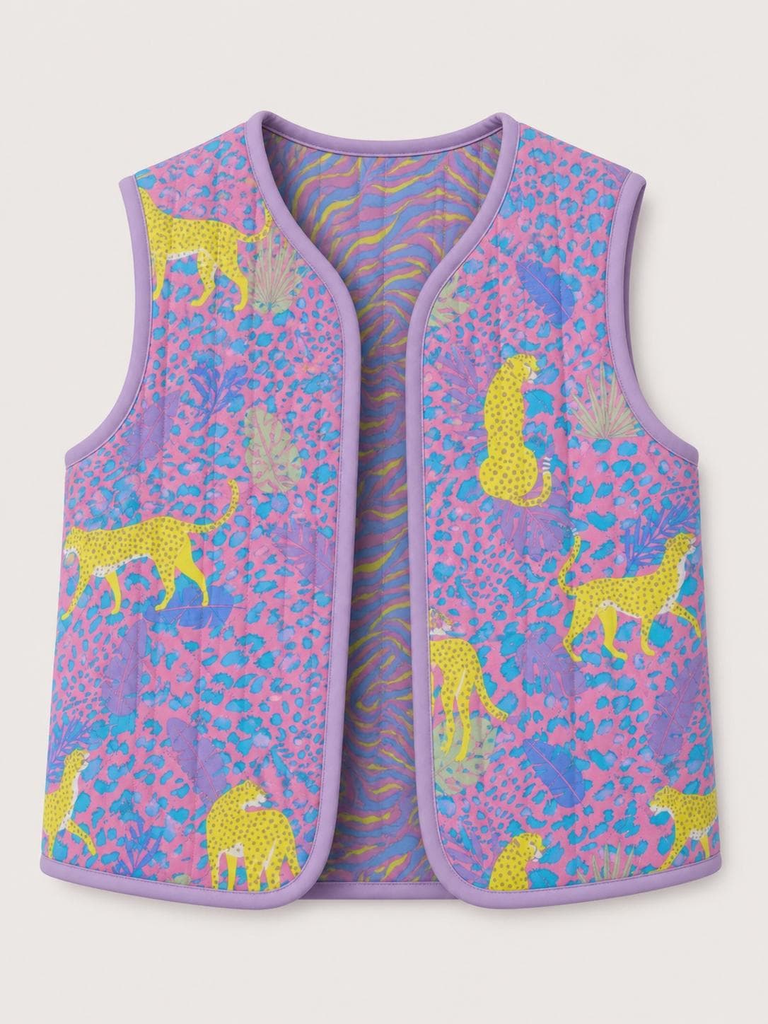 Wendeweste Steppstoff Leopard Rosa von RockESmitLIEBE