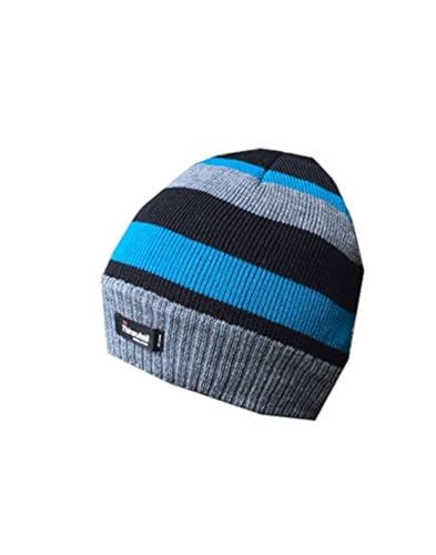 RockJock Jungen Gestreifte Thinsulate Thermo-Beanie Fleece gefüttert Wintermützen warm Mode, türkis, One size von Lupsty