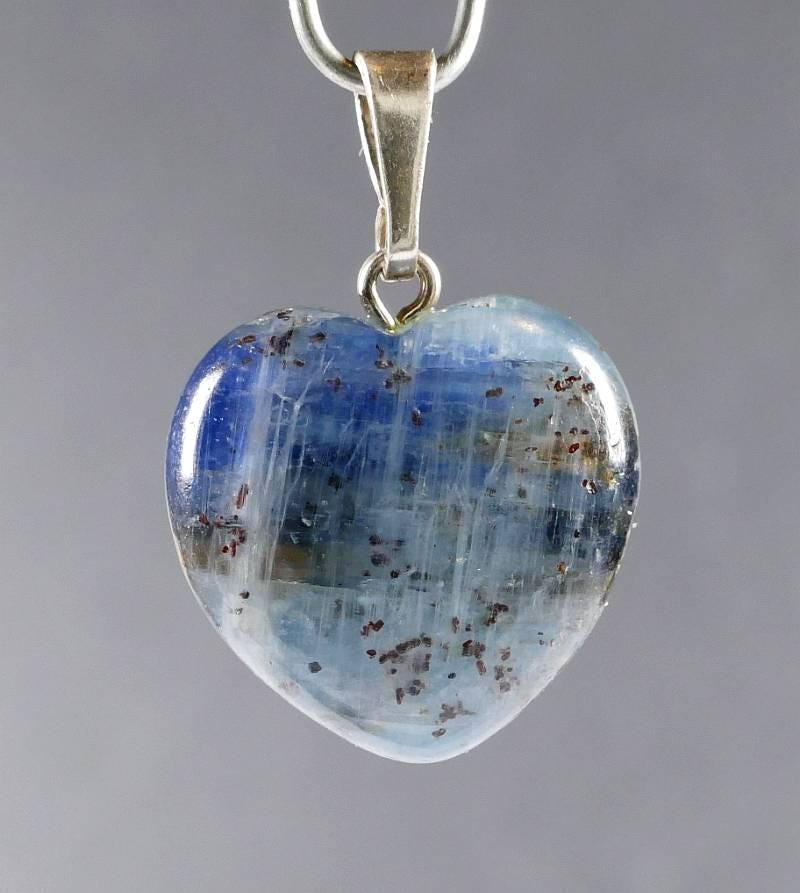 Edelstein Blau Disthen Facettierte Herzform 925 Silber Anhänger 3, 6 Gramm von RockShopCZ