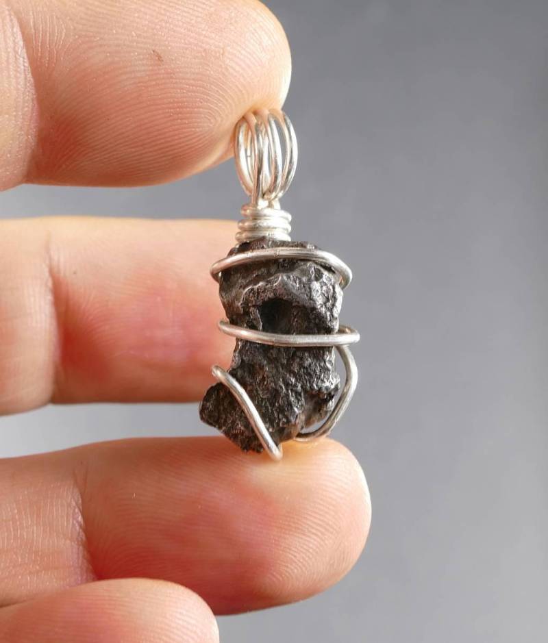 Seltene Sikhote Alin Eisen Meteorit Kupferdraht Wickelanhänger | Coa & Box #pw von RockShopCZ